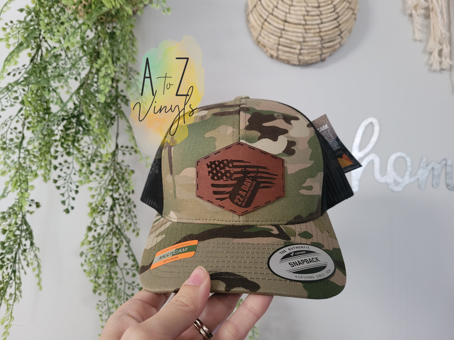 22 A Day End Veteran Suicide - Camo Snapback