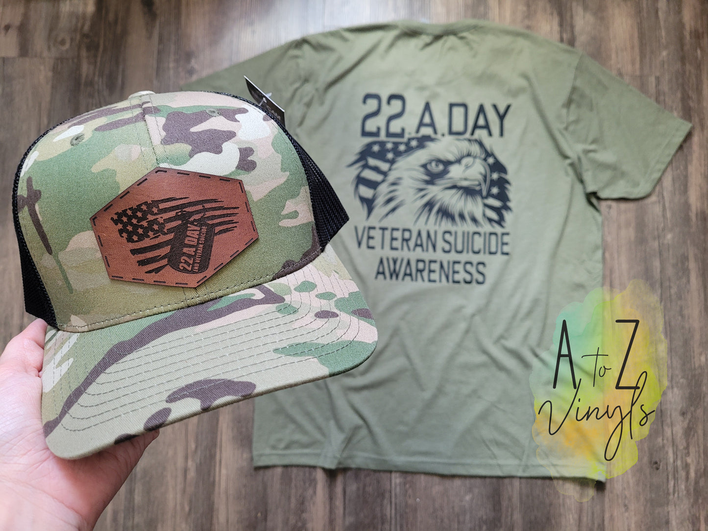 22 A Day End Veteran Suicide - Camo Snapback