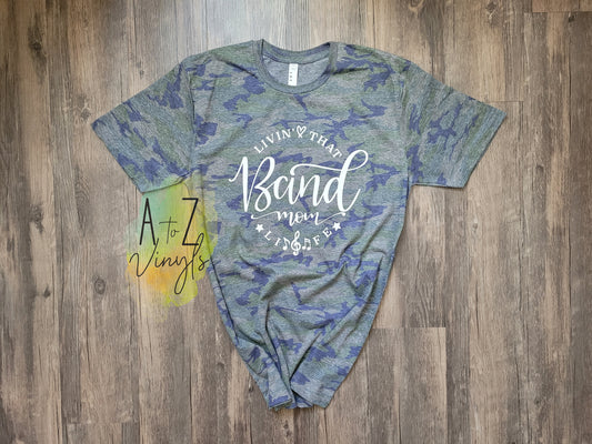 Adult SMALL camo- Band mom life