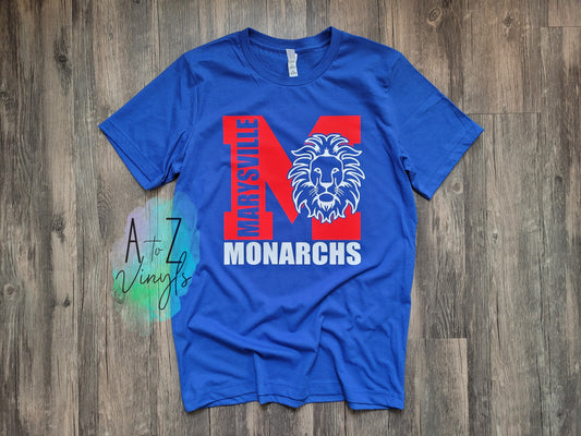 Adult Unisex Royal -Marysville Monarchs M lion