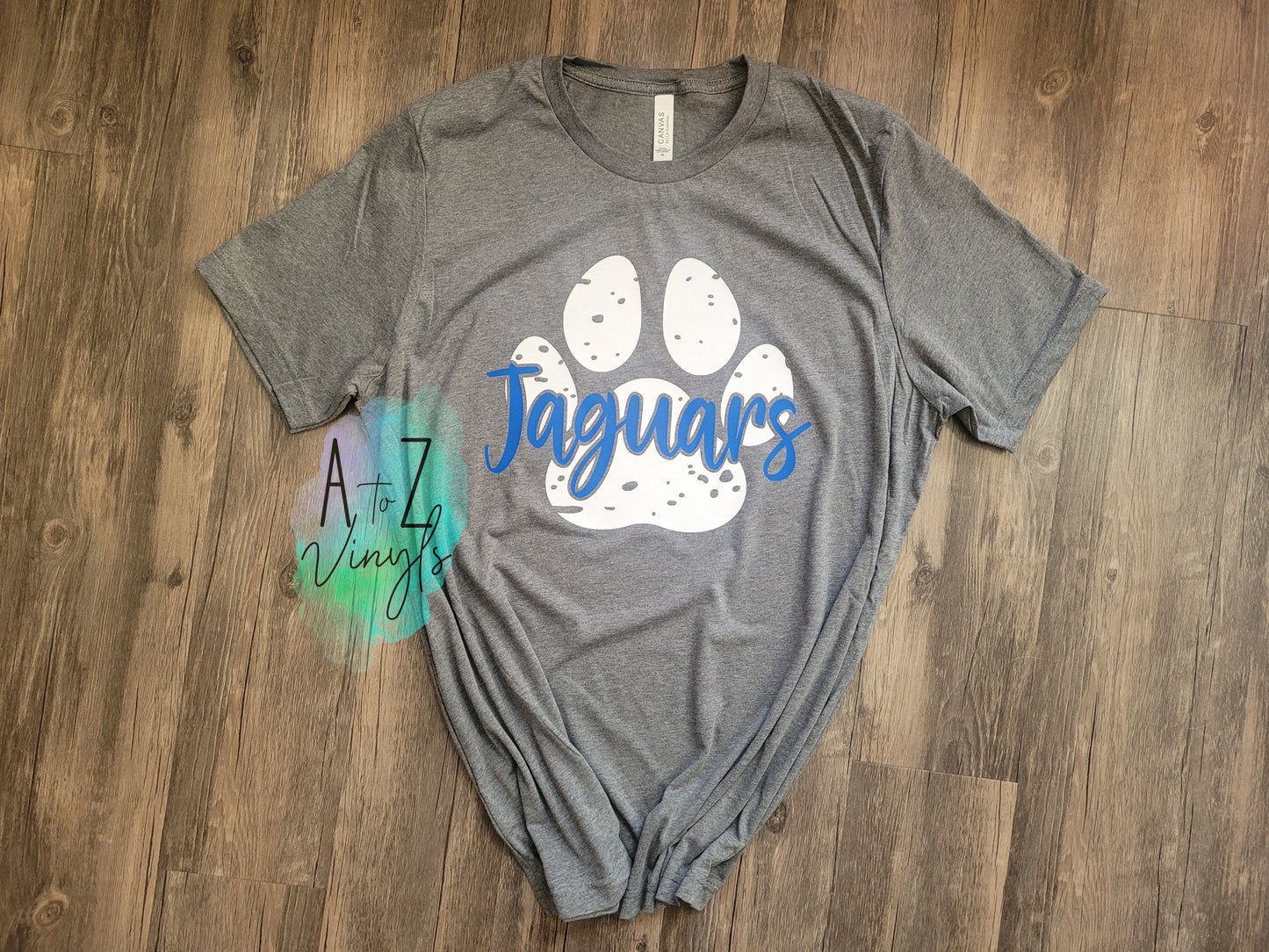 Adult Unisex Grey tee- Paw Jaguars