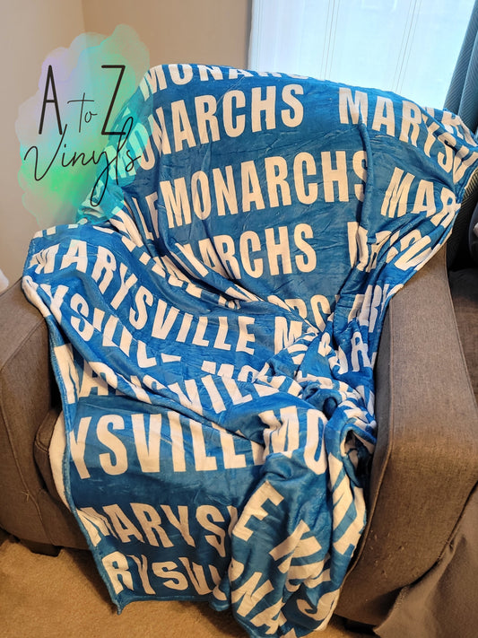 Marysville Monarchs Royal Minky Blanket