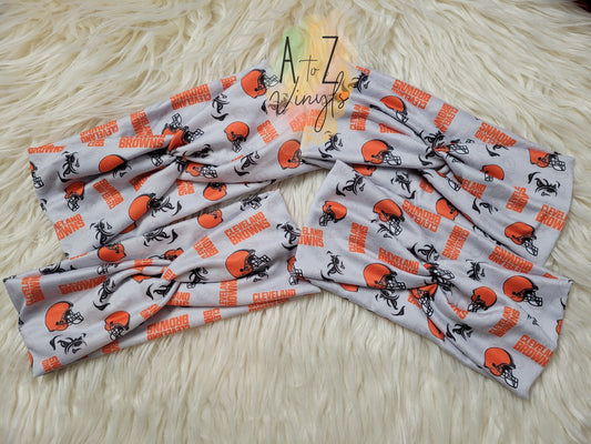 Adult Topknot Headbands- browns