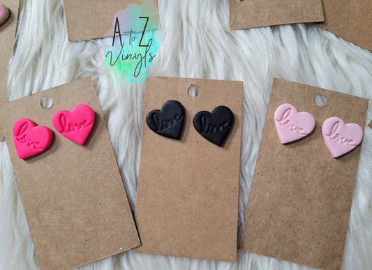 Heart Love studs