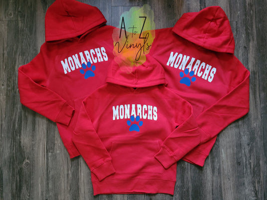 Youth Red Monarchs Hoodie