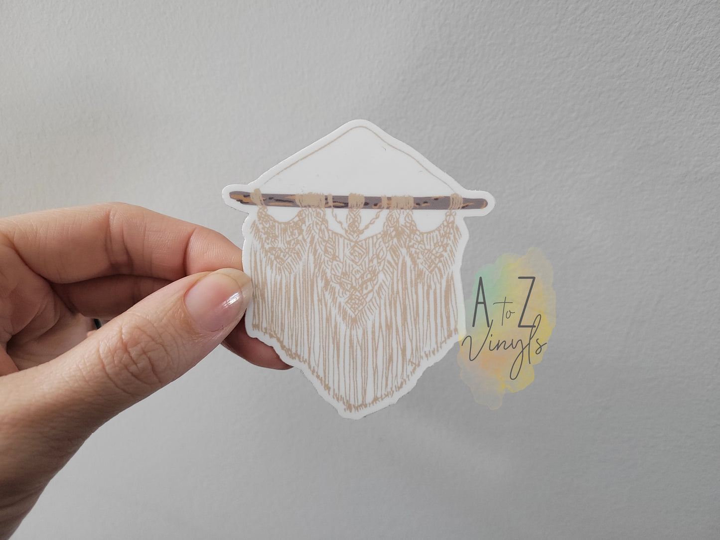 Macrame wall hang- sticker