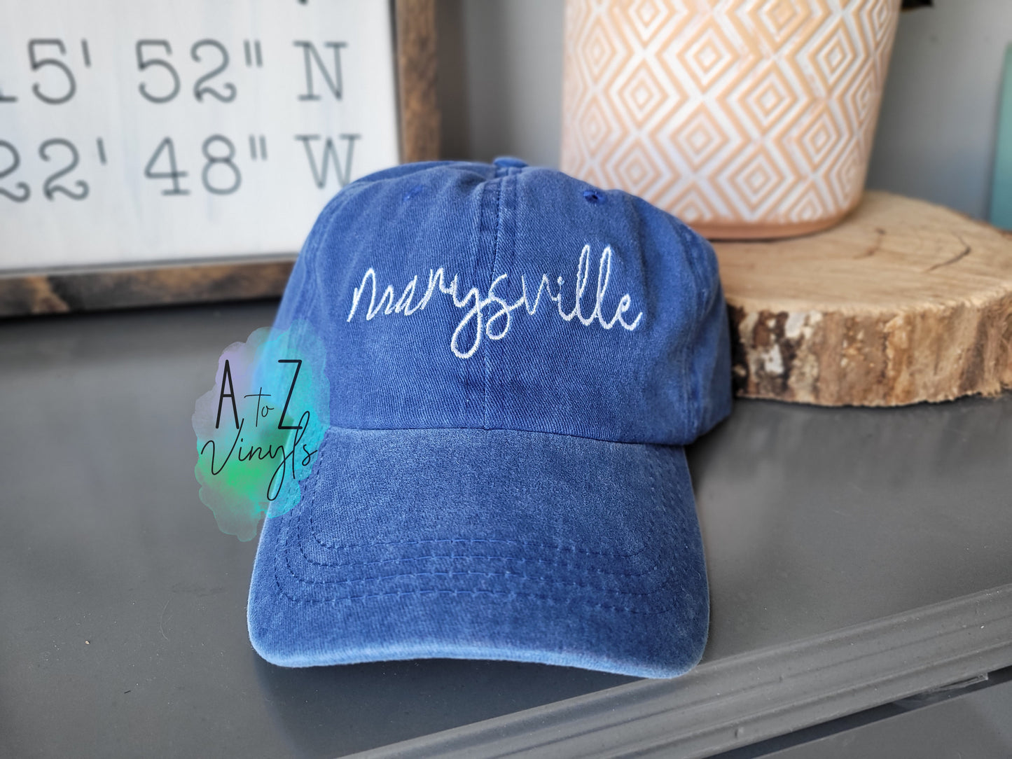 Hat embroidered marysville - htr royal