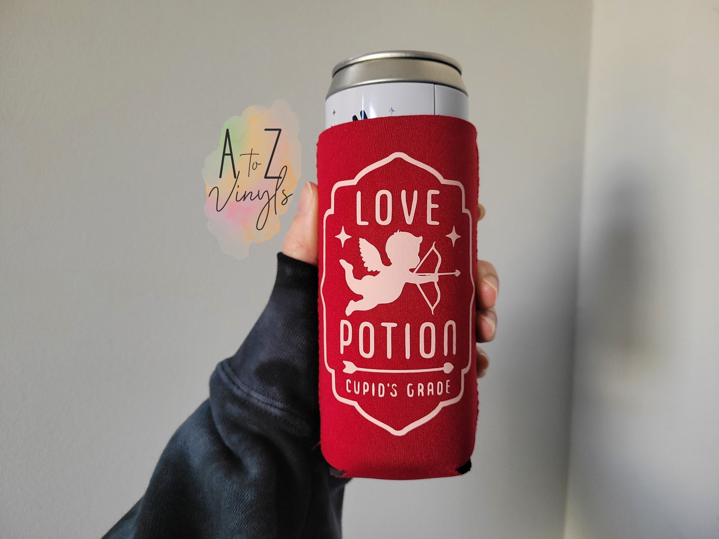 Beverage Cooler- Red slim can love potion